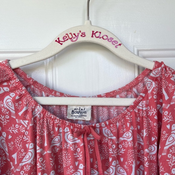 •Mini Boden• Pink Love Bird Knit Dress - Size 9-10 Years - Picture 4 of 8